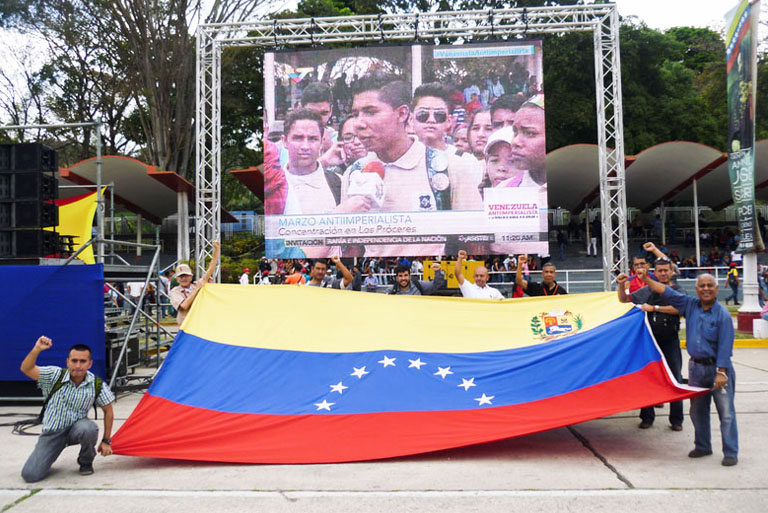 El pueblo patriota manifestó su rechazo a los ataques injerencistas de Estados Unidos